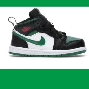 JORDAN  AIR JORDAN 1 MID GREEN TODDLER SIZE 6C